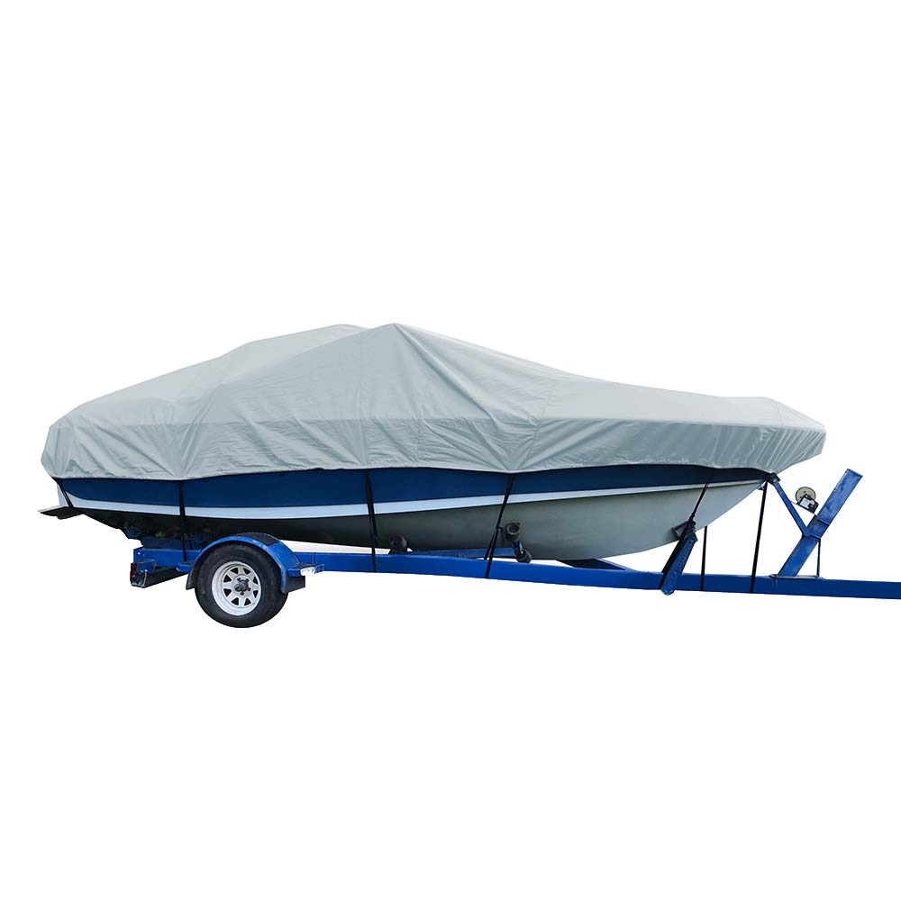 Carver Sun-DURA® Styled-to-Fit Boat Cover f/20.5' V-Hull Low Profile Cuddy Cabin Boats w/Windshield & Rails - Grey