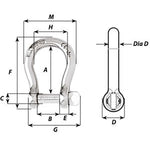 Wichard Self-Locking Bow Shackle - Diameter 10mm - 13/32"