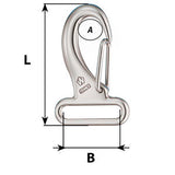 Wichard Webbing Snap Hook - 30mm - Length 60mm