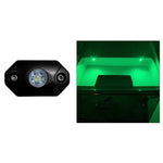 Black Oak Rock Accent Light - Green - Black Housing