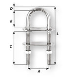 Wichard U-Bolt Pad Eye - 5mm Diameter - 13/64" - 60mm Length - 2-23/64"