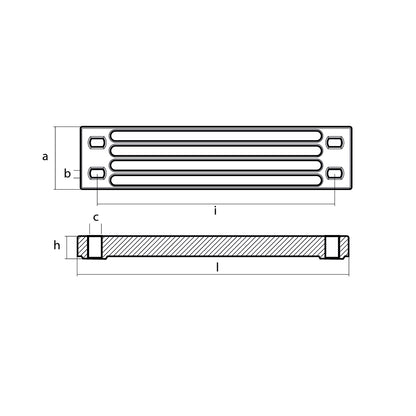 Tecnoseal Zinc Yamaha Bar Anode f/Engine Bracket