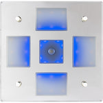 Sea-Dog Square LED Mirror Light w/On/Off Dimmer - White & Blue