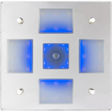 Sea-Dog Square LED Mirror Light w/On/Off Dimmer - White & Blue