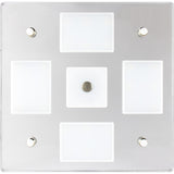 Sea-Dog Square LED Mirror Light w/On/Off Dimmer - White & Blue