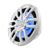 DS18 HYDRO 10" 2-Way Marine Speakers w/Bullet Tweeters & Integrated RGB LED Lights - White