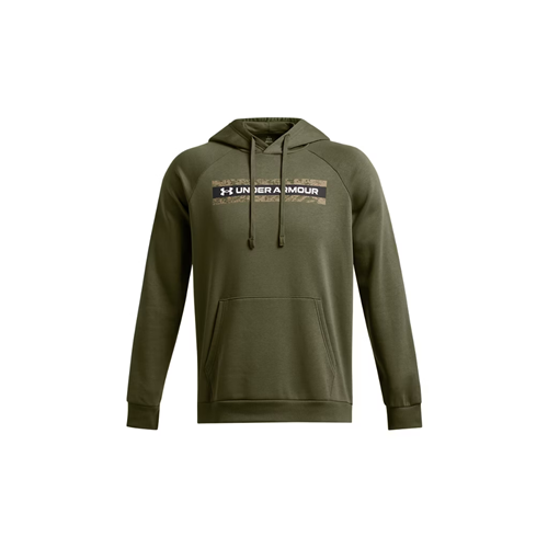 Men's Under Armour Rival Fleece Camo Chest Stripe Hoodie