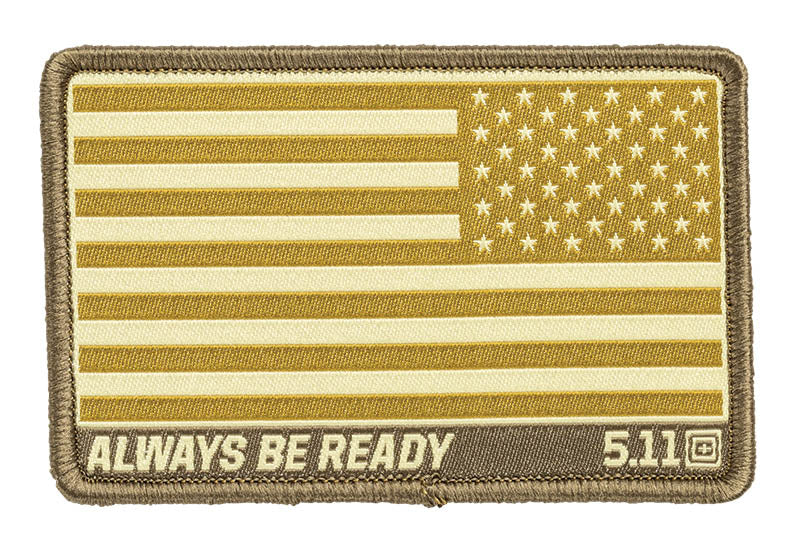 Reverse Usa Flag Woven Patch