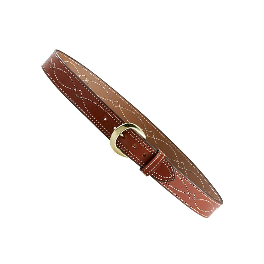 Aker Leather Fancy Stitch Belt, 1-3/4