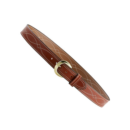 Aker Leather Fancy Stitch Belt, 1-3/4