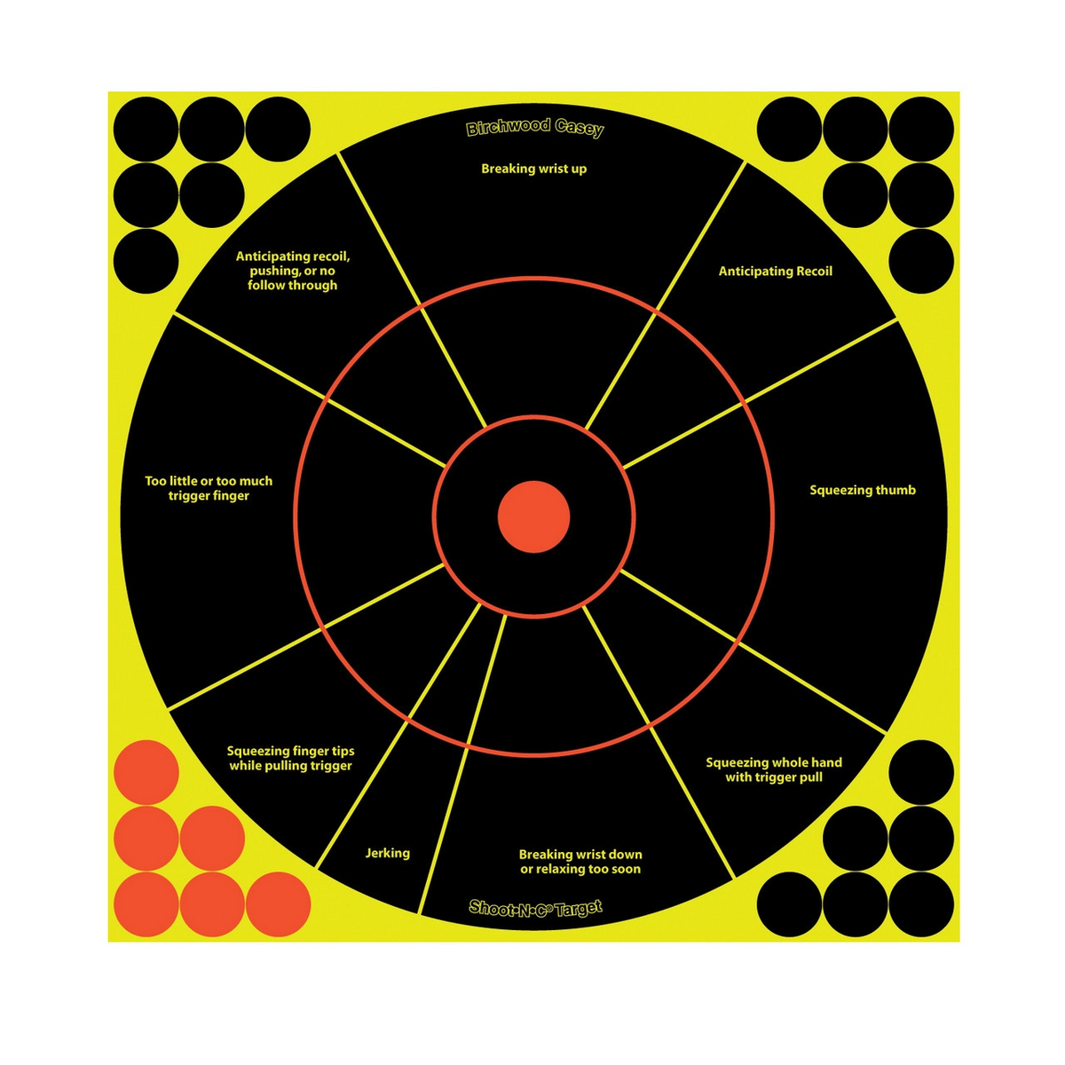 Shoot-n-c 12 Inch Handgun Trainer Target