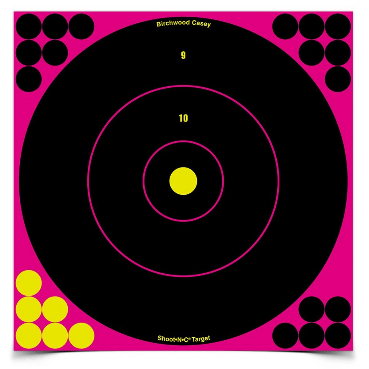 Shoot-n-c 12 Inch Pink Bull's-eye, 100 Targets - 1,400 Pasters