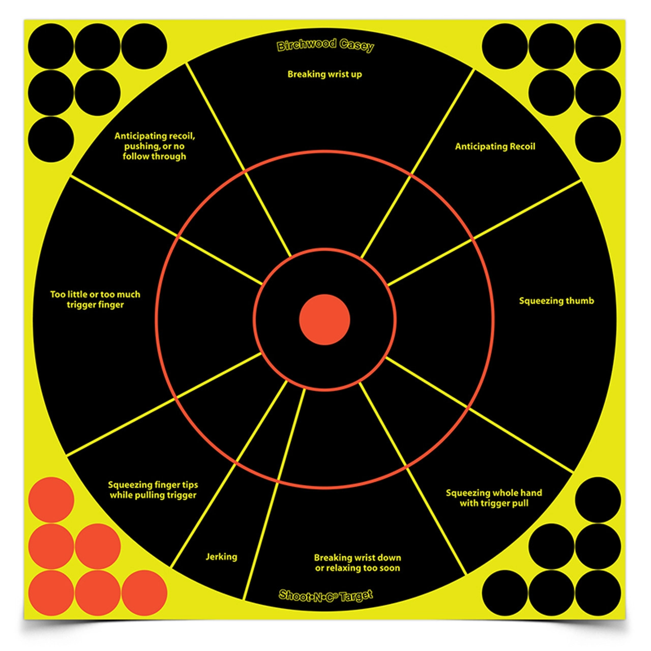 Shoot-n-c 12 Inch Handgun Trainer Target