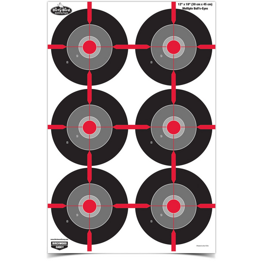 Birchwood Casey Dirty Bird 12 X 18 Multiple Bull's-eye Target