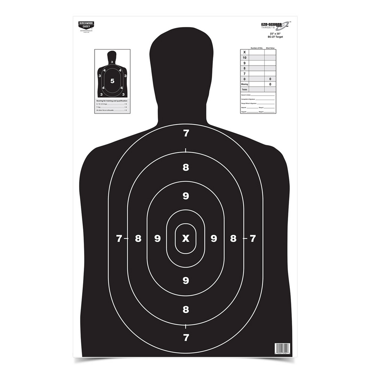 Eze-scorer 23 X 35 Bc-27 Black Target