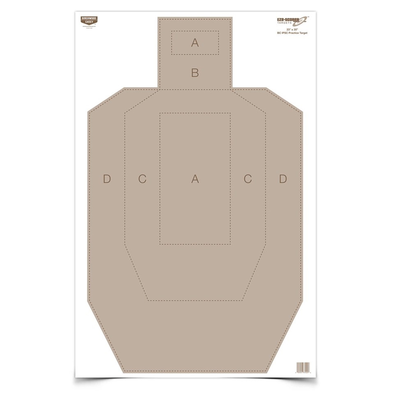 Birchwood Casey Eze-scorer 23 X 35 Ipsc Practice Target, 5 Targets