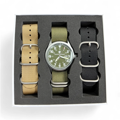 Smith & Wesson 42mm Military Watch- 3 Nato Military Straps