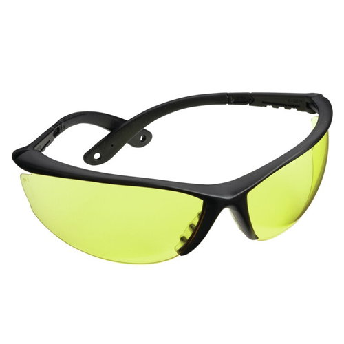 Champion Targets 40604 Open Frame Ballistic Shooting Glasses Open Frame, Black Frame W/ Yellow Lens