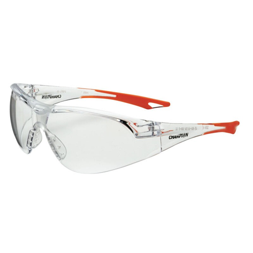 Champion Targets 40620 Youth Slim-fit Small-framed Ballistic Shooting Glasses, Clear/orange