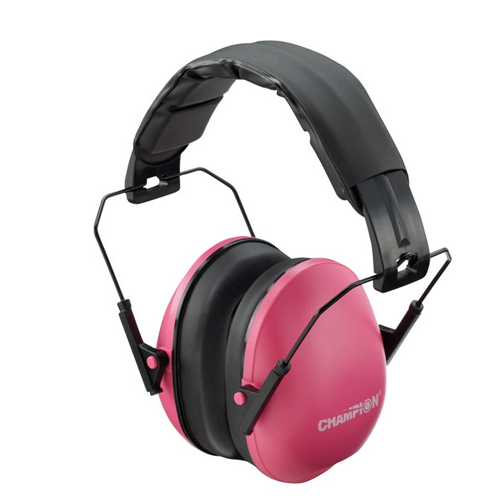 Champion Targets 40972 Slim Fit Passive Earmuffs, 21db Noise Reduction Rating, Pink
