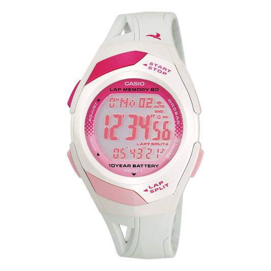 Casio Women's Mid-size Running Watch W/ 60-lap Memory