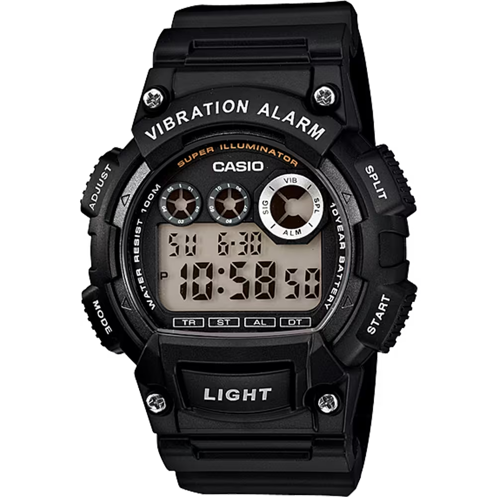 Casio Classic Digital Watch w/ Vibration Alarm & Super Bright Backlight