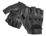 Damascus Half-Finger Leather Driving Gloves
