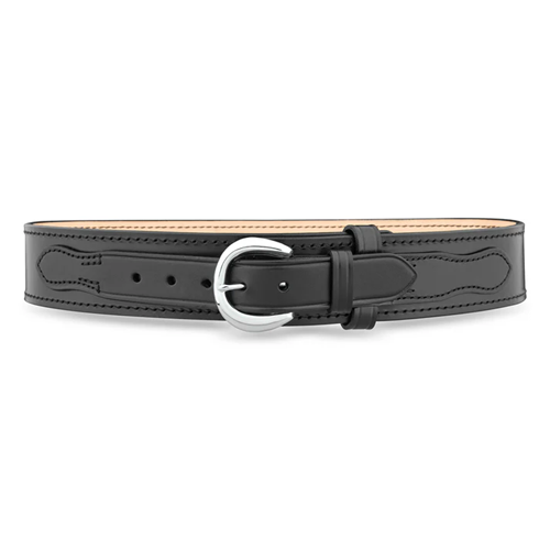 2-1/4" Plain Leather River Belt With Nickel Buckle