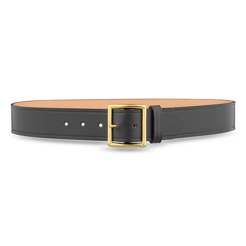 Dutyman 1-3/4" Plain Leather Garrison Belt With Gold Buckle