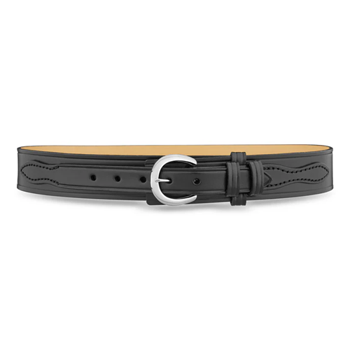 1-3/4" Plain Leather Ranger Belt With Nickel Buckle