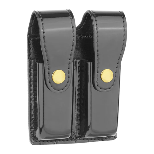 Hi-gloss Leather Double Magazine Holder For 9mm
