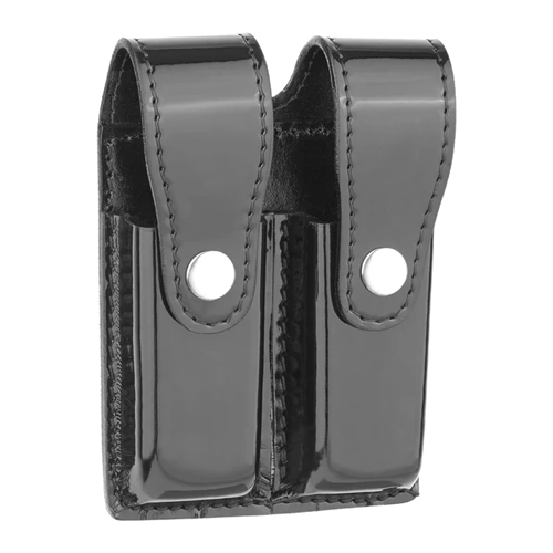 Hi-gloss Leather Double Magazine Holder For 9mm