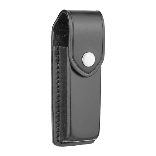 Plain Black Leather Single Magazine Holder For 9mm