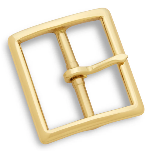 Solid Brass Center Bar Buckle For 1-3/4" Garrison Belt (gold)