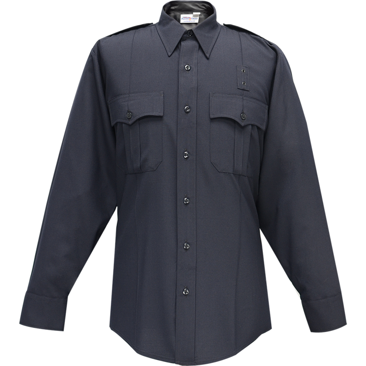 Flying Cross Justice Long Sleeve Shirt w/ Pleated Pockets - LAPD Navy