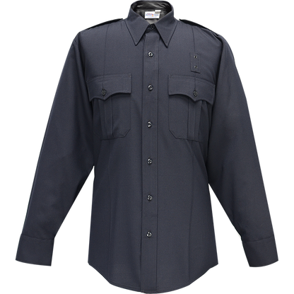Flying Cross Justice Long Sleeve Shirt w/ Zipper - LAPD Navy