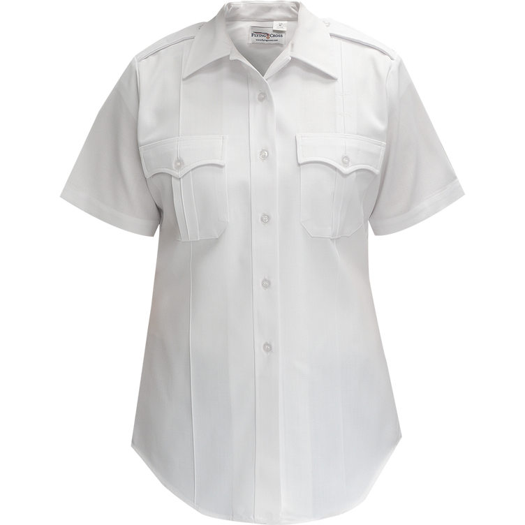 Flying Cross Deluxe Tropical Women's Short Sleeve Shirt w/ Convertible Sport Collar