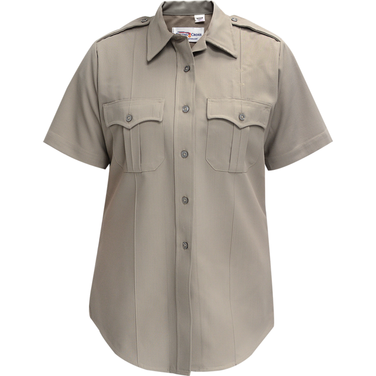 Duro Poplin Women's Short Sleeve Shirt W/ Sewn-in Creases
