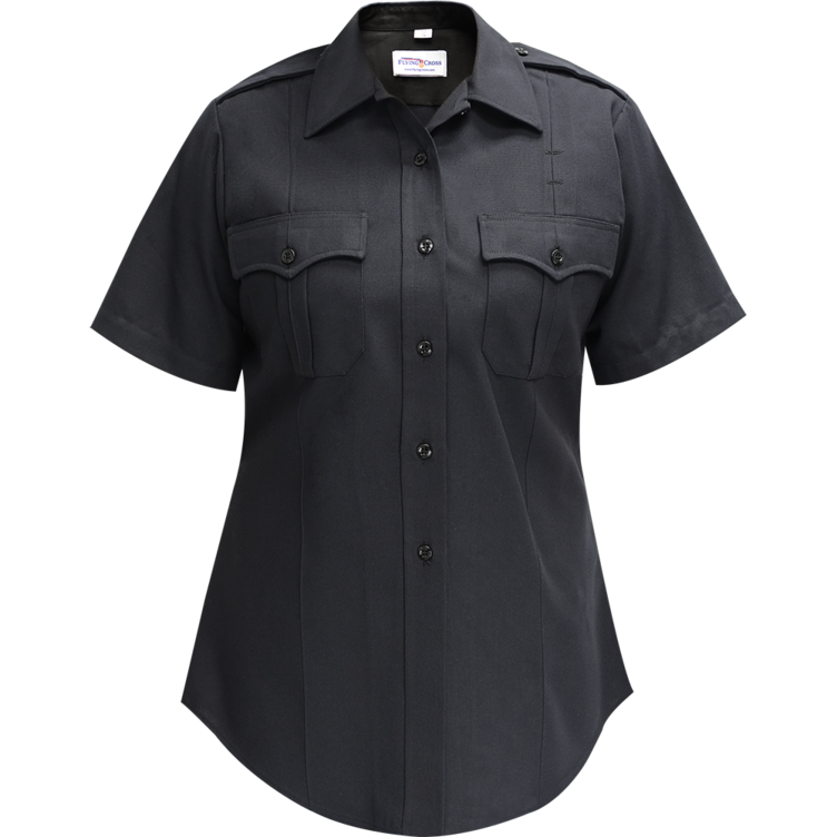 Duro Poplin Women's Short Sleeve Shirt W/ Sewn-in Creases