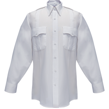 Flying Cross Duro Poplin Long Sleeve Shirt w/ Sewn-In Creases