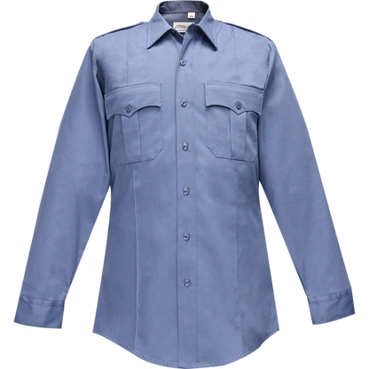 Flying Cross Duro Poplin Long Sleeve Shirt w/ Sewn-In Creases