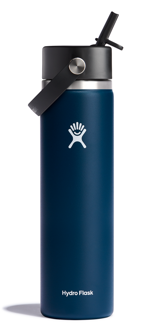 Hydro Flask Wide Mouth Insulated Water Bottle W/ Flex Straw Cap