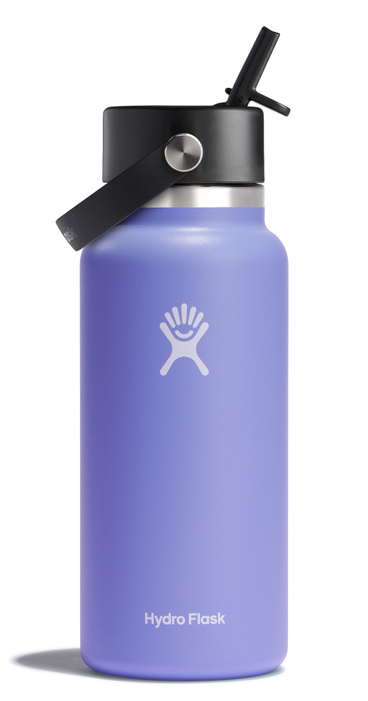Hydro Flask Wide Mouth Insulated Water Bottle W/ Flex Straw Cap