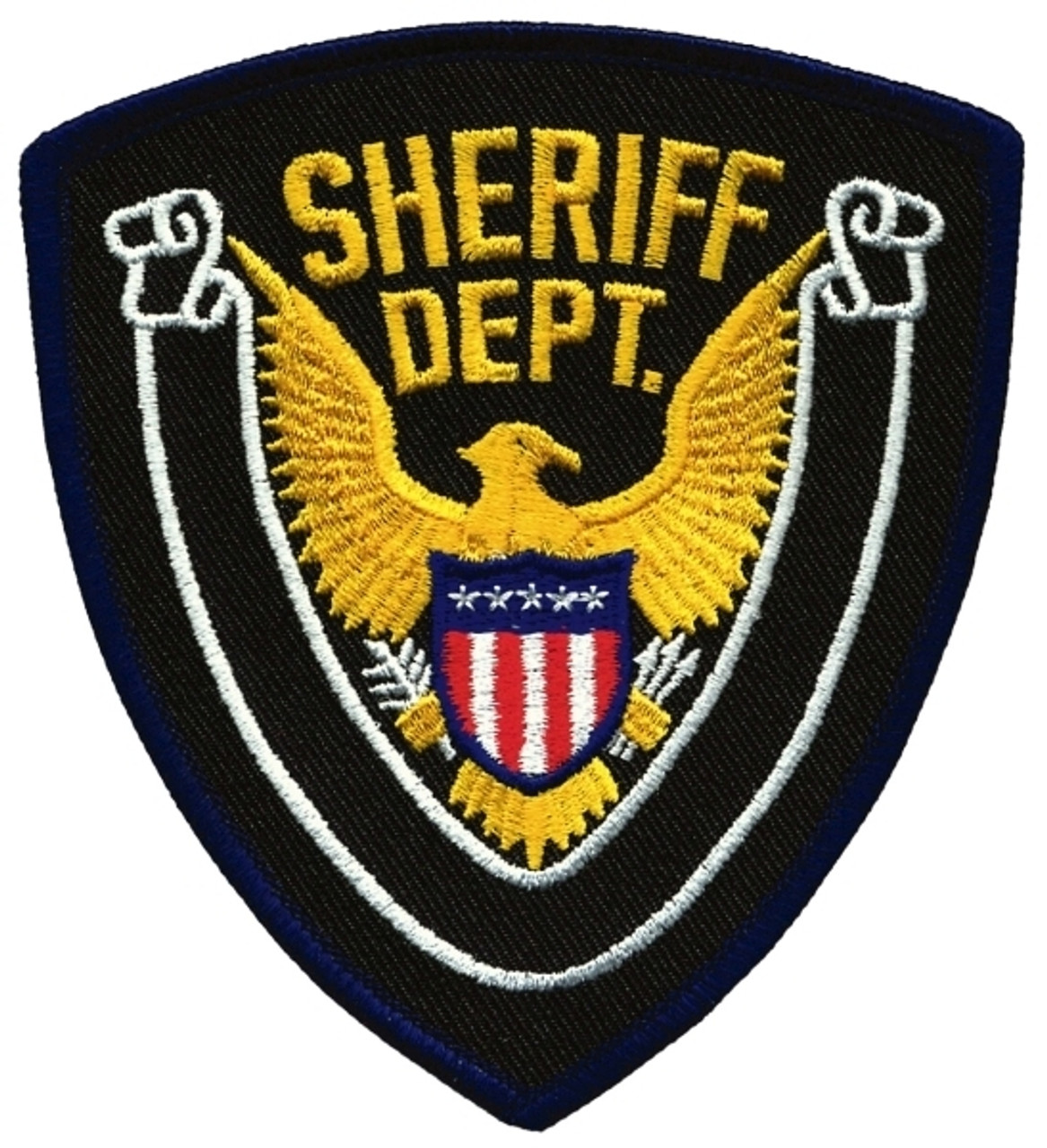 Sheriff Dept Eagle W/ Blank Scroll - Navy/midnight - 4''x4.375''