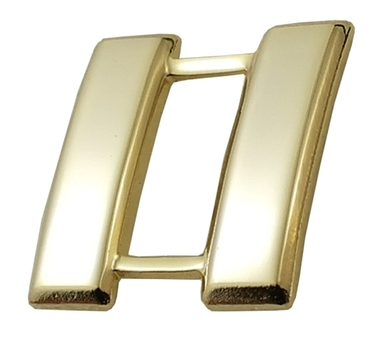 CAPTAIN Mini Smooth Metal Insignia 3/4'' High - Pair