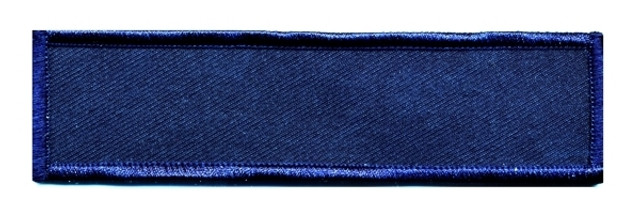 Name Blank W/ Merrowed Bordered (chicago Pd) 3.33''x1'' - Dark Navy/dark Navy