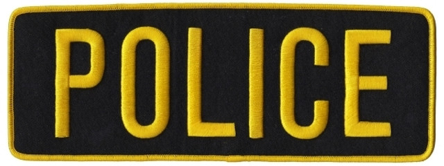 Police - Gold/black - 11''x4''