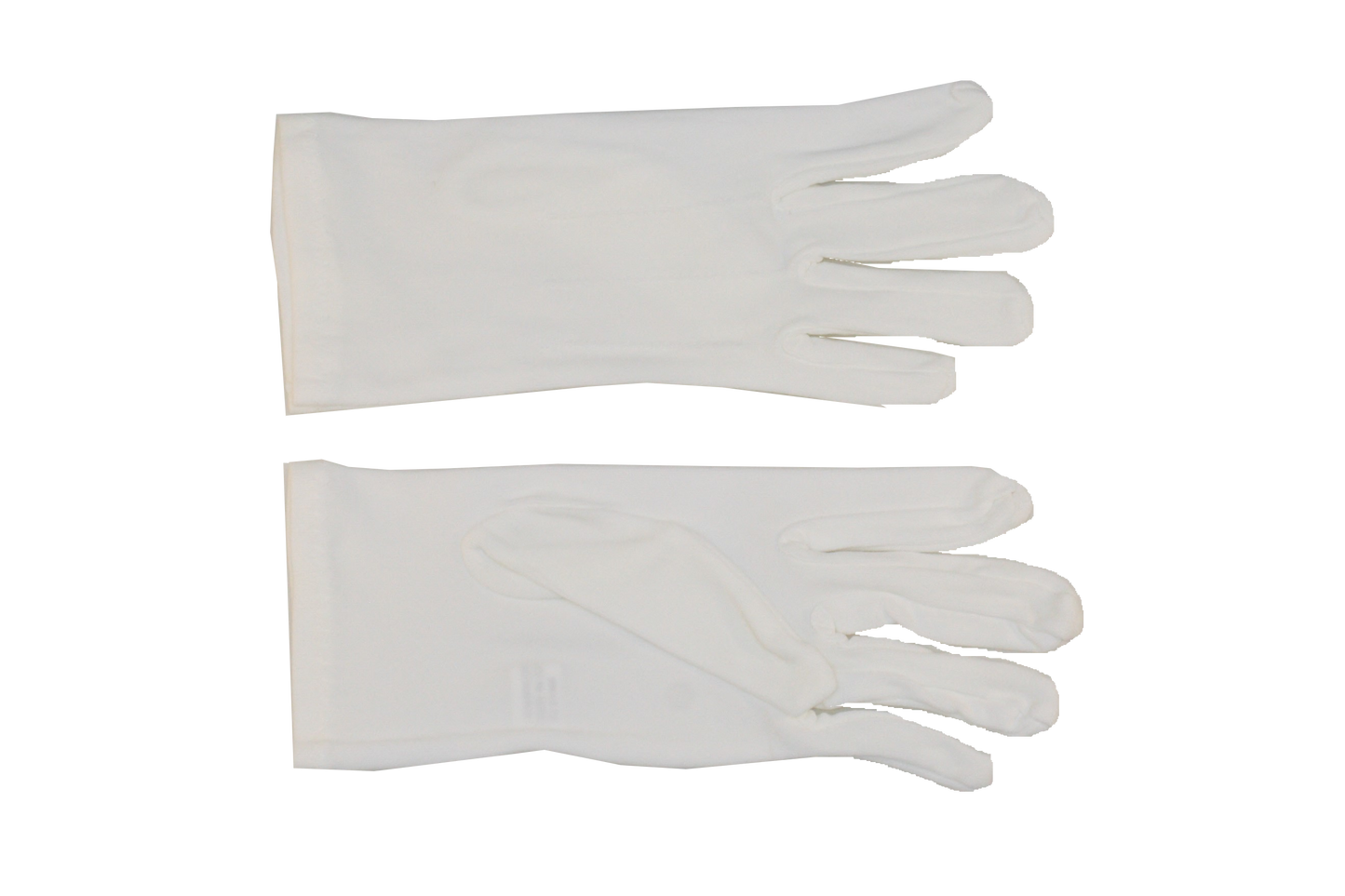 Hero's Pride Parade Slip-on Gloves - Nylon Stretch W/ Raised Pointing - White