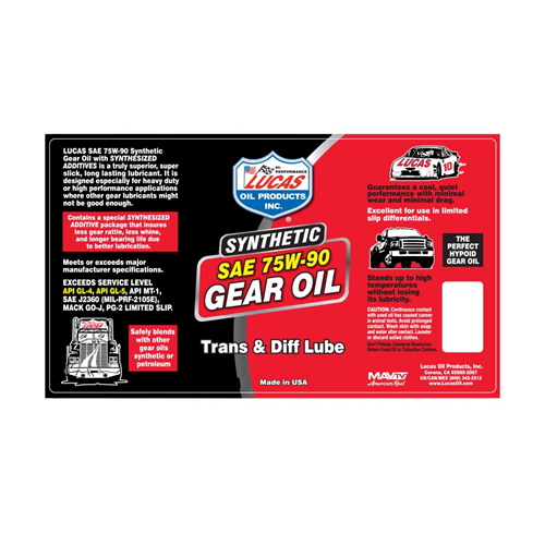 Synthetic SAE 75W-90 Gear Oil