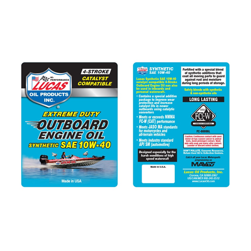 Outboard Engine Oil Synthetic Sae 10w-40